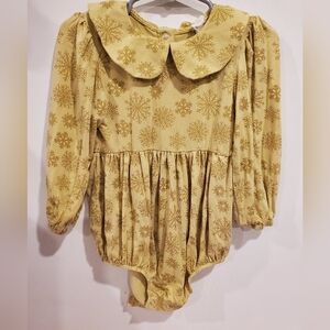 Kate Quinn Mustard Snowflake Romper